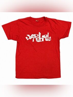 Vintage The Yardbirds Band T Shirt Screen Stars USA Red Size M Rock Tee